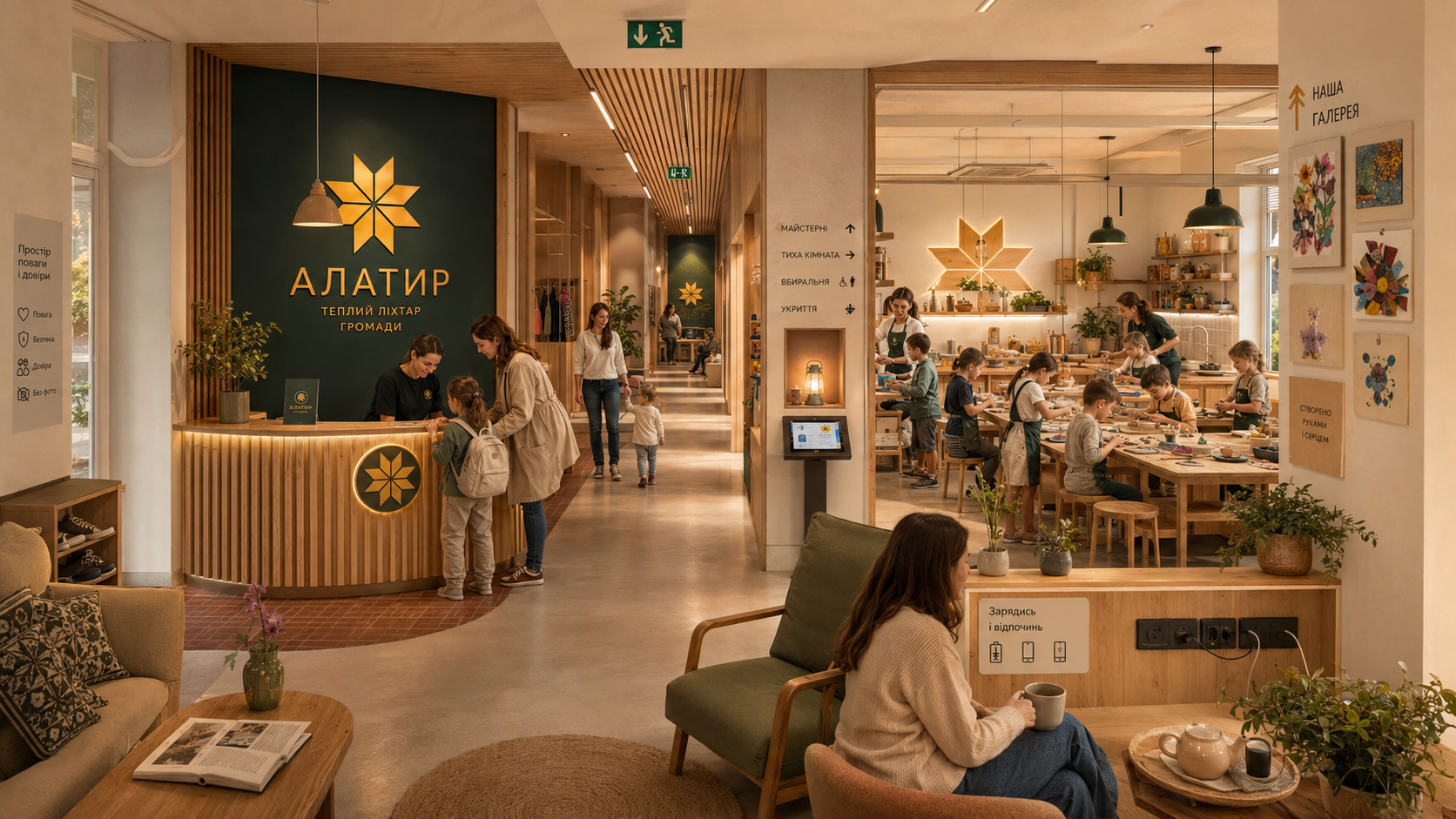 Фотореалістичний дизайн-концепт фізичного центру АЛАТИР
